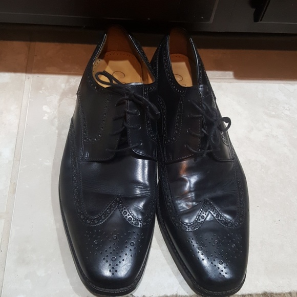 SOLD!! COLE HAAN Black Wingtip Lace Ups - Size 11 1/2 - Picture 2 of 6